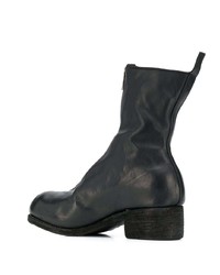 schwarze Chelsea Boots aus Leder von Guidi