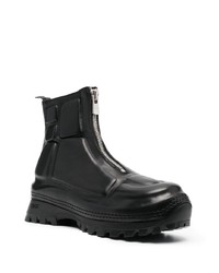 schwarze Chelsea Boots aus Leder von Guidi