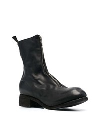 schwarze Chelsea Boots aus Leder von Guidi