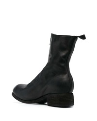 schwarze Chelsea Boots aus Leder von Guidi