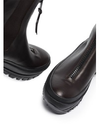 schwarze Chelsea Boots aus Leder von Jil Sander