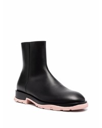 schwarze Chelsea Boots aus Leder von Alexander McQueen