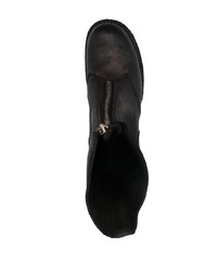 schwarze Chelsea Boots aus Leder von Guidi