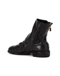 schwarze Chelsea Boots aus Leder von Guidi