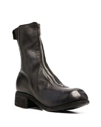 schwarze Chelsea Boots aus Leder von Guidi