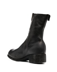 schwarze Chelsea Boots aus Leder von Guidi