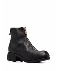 schwarze Chelsea Boots aus Leder von Guidi