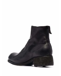 schwarze Chelsea Boots aus Leder von Guidi