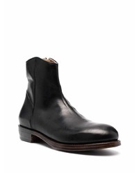 schwarze Chelsea Boots aus Leder von Ajmone