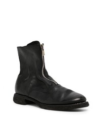 schwarze Chelsea Boots aus Leder von Guidi