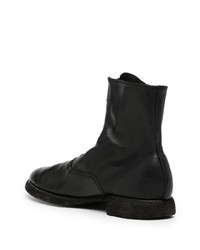 schwarze Chelsea Boots aus Leder von Guidi