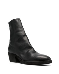 schwarze Chelsea Boots aus Leder von Guidi