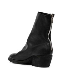 schwarze Chelsea Boots aus Leder von Guidi