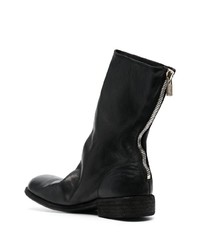 schwarze Chelsea Boots aus Leder von Guidi