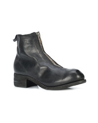 schwarze Chelsea Boots aus Leder von Guidi