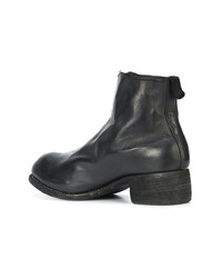 schwarze Chelsea Boots aus Leder von Guidi