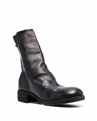 schwarze Chelsea Boots aus Leder von Guidi