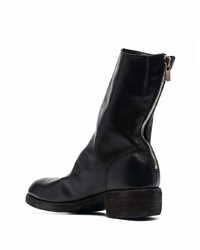 schwarze Chelsea Boots aus Leder von Guidi