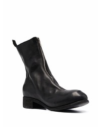 schwarze Chelsea Boots aus Leder von Guidi