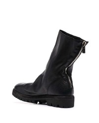 schwarze Chelsea Boots aus Leder von Guidi