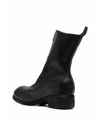 schwarze Chelsea Boots aus Leder von Guidi