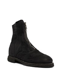 schwarze Chelsea Boots aus Leder von Guidi