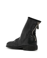 schwarze Chelsea Boots aus Leder von Guidi