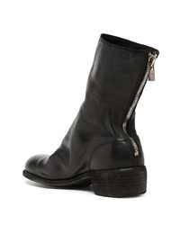 schwarze Chelsea Boots aus Leder von Guidi