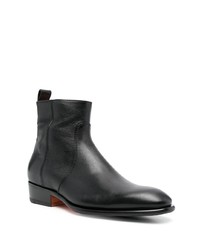 schwarze Chelsea Boots aus Leder von Santoni