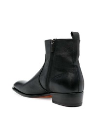 schwarze Chelsea Boots aus Leder von Santoni