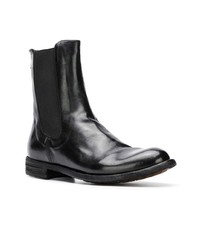 schwarze Chelsea Boots aus Leder von Officine Creative