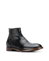 schwarze Chelsea Boots aus Leder von Silvano Sassetti