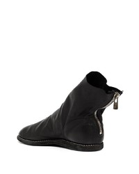 schwarze Chelsea Boots aus Leder von Guidi