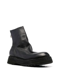 schwarze Chelsea Boots aus Leder von Guidi