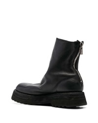 schwarze Chelsea Boots aus Leder von Guidi