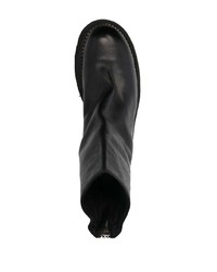 schwarze Chelsea Boots aus Leder von Guidi