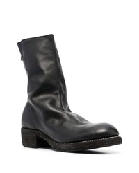 schwarze Chelsea Boots aus Leder von Guidi