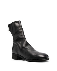 schwarze Chelsea Boots aus Leder von Guidi