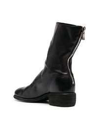 schwarze Chelsea Boots aus Leder von Guidi