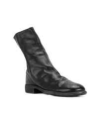 schwarze Chelsea Boots aus Leder von Guidi