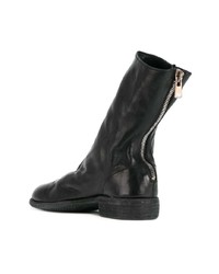 schwarze Chelsea Boots aus Leder von Guidi