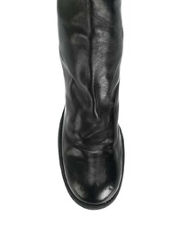 schwarze Chelsea Boots aus Leder von Guidi