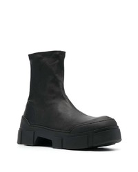 schwarze Chelsea Boots aus Leder von Vic Matie