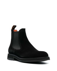 schwarze Chelsea Boots aus Wildleder von Santoni