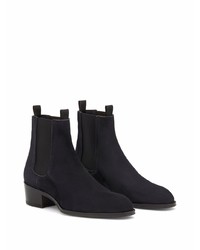 schwarze Chelsea Boots aus Wildleder von Giuseppe Zanotti