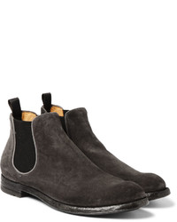 schwarze Chelsea Boots aus Wildleder von Officine Creative