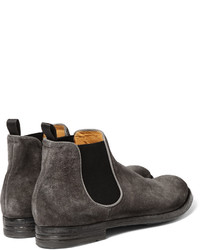 schwarze Chelsea Boots aus Wildleder von Officine Creative