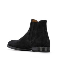 schwarze Chelsea Boots aus Wildleder von Silvano Sassetti