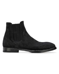 schwarze Chelsea Boots aus Wildleder von Silvano Sassetti