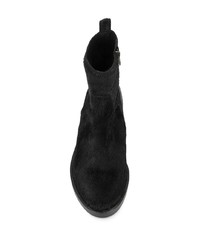 schwarze Chelsea Boots aus Wildleder von Ann Demeulemeester